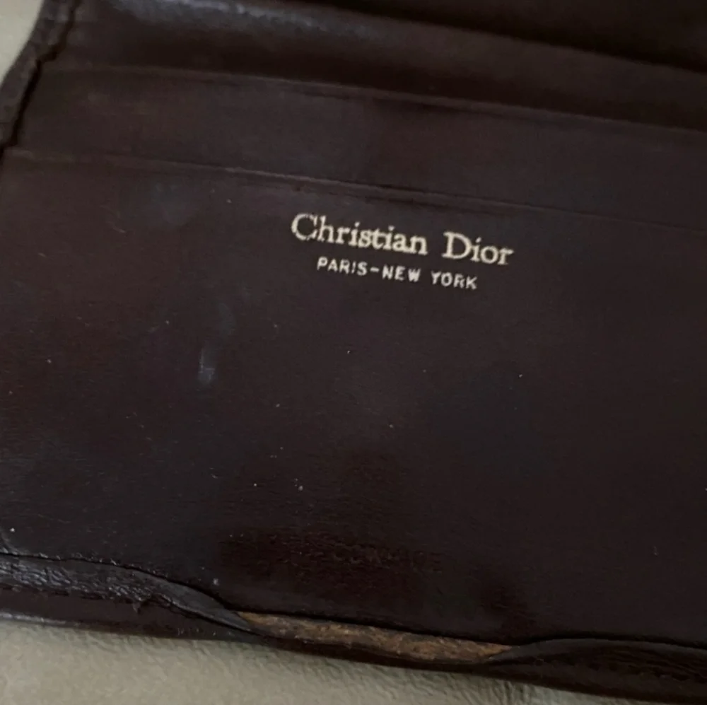 Authentic (COA) Vintage Christian Dior Trotter Wallet Kiss Lock with Dust Bag